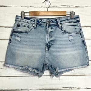 Kancan Light Wash Stretch Denim Jean Shorts Size 29